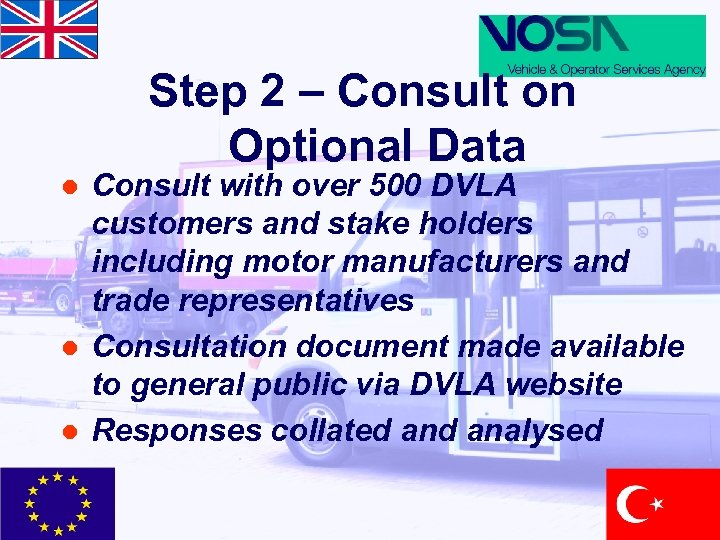 Step 2 – Consult on Optional Data l l l Consult with over 500