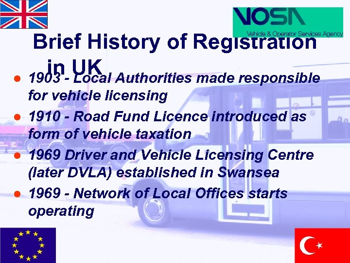 Brief History of Registration in- UK Authorities made responsible l 1903 Local l for