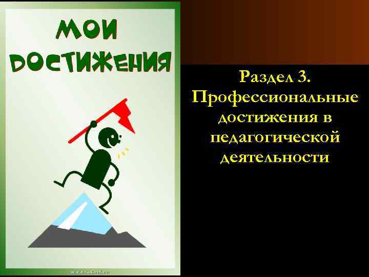 Раздел 3. Профессиональные достижения в педагогической деятельности 