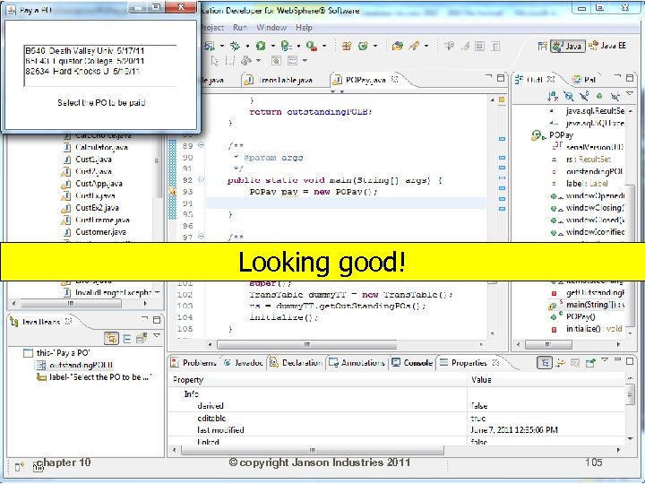 Looking good! chapter 10 © copyright Janson Industries 2011 105 