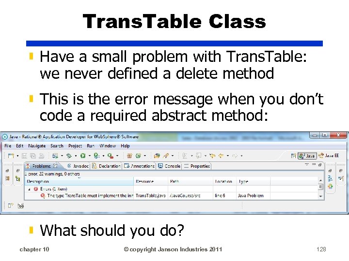 Trans. Table Class ▮ Have a small problem with Trans. Table: we never defined