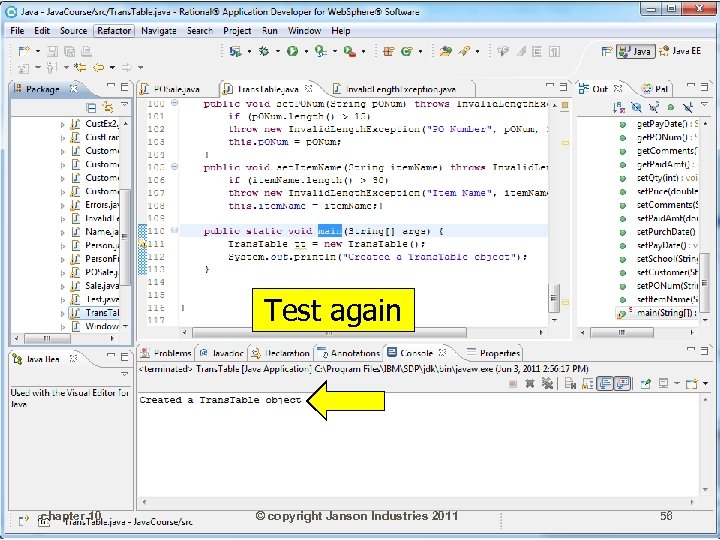 Test again chapter 10 © copyright Janson Industries 2011 56 