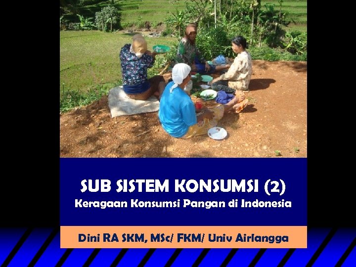 SUB SISTEM KONSUMSI (2) Keragaan Konsumsi Pangan di Indonesia Dini RA SKM, MSc/ FKM/