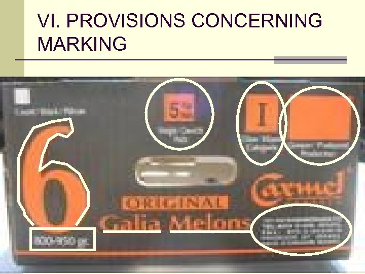 VI. PROVISIONS CONCERNING MARKING 19 -Mar-18 Plant Protection & Inspection Services Ministry of Agriculture