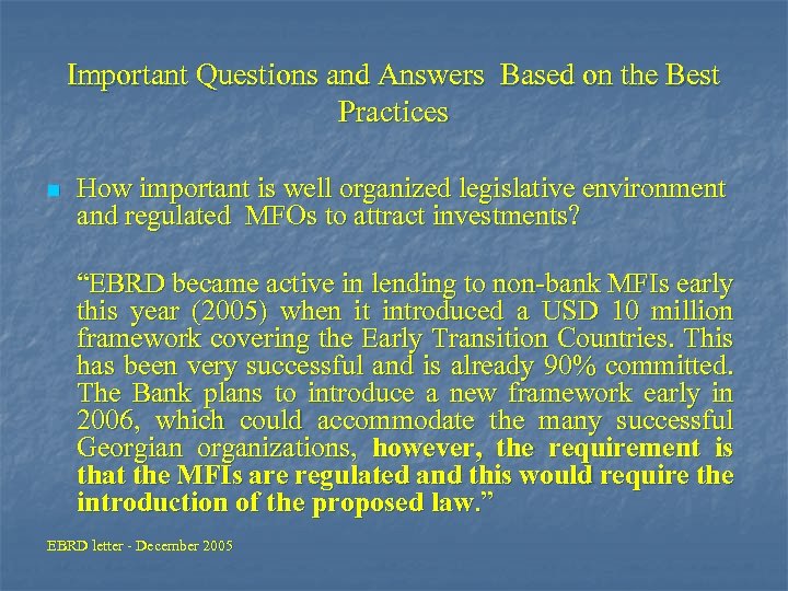 Important Questions and Answers Based on the Best Practices n How important is well