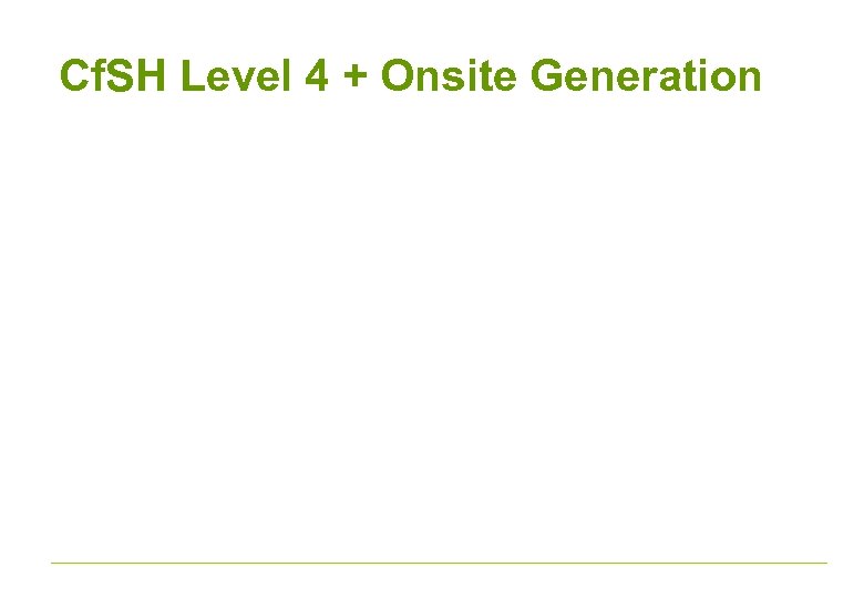 Cf. SH Level 4 + Onsite Generation 