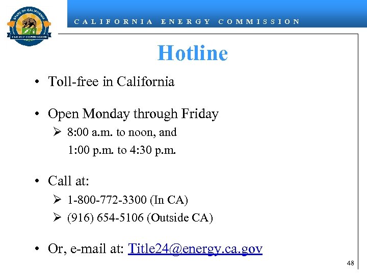 C A L I F O R N I A E N E R