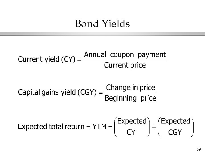 Bond Yields 59 