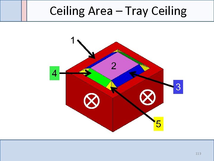 Ceiling Area – Tray Ceiling 1 4 2 3 5 113 