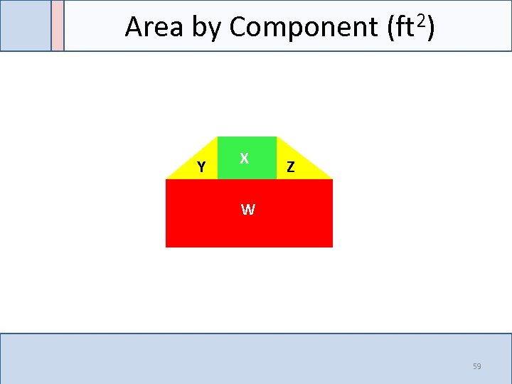 Area by Component (ft 2) Y X Z W 59 