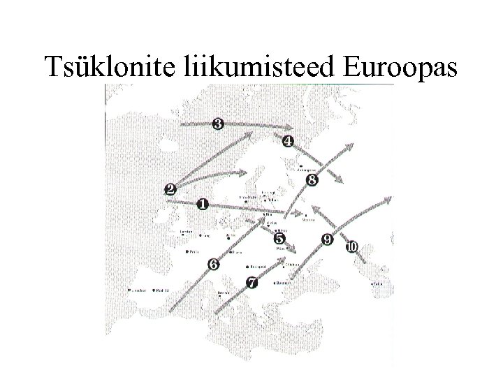 Tsüklonite liikumisteed Euroopas 