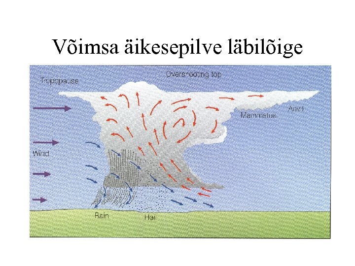 Võimsa äikesepilve läbilõige 