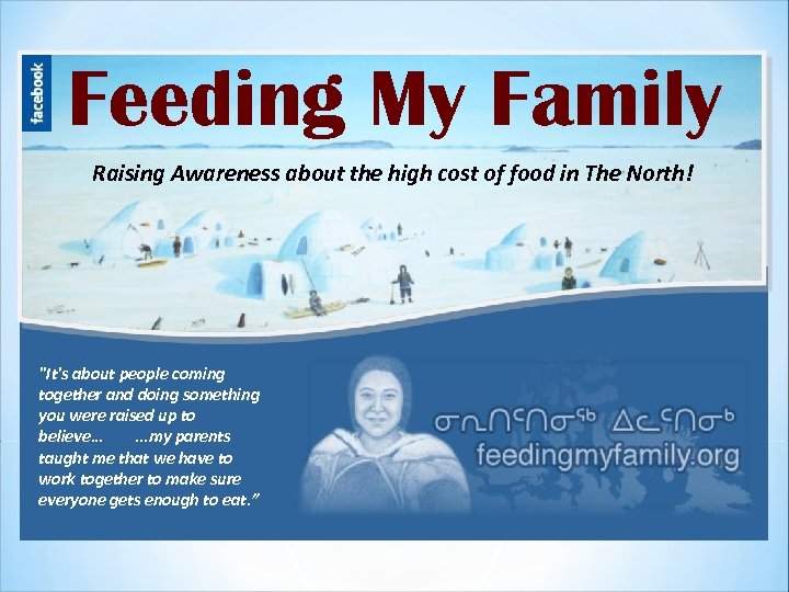Feeding My Family Raising Awareness about the high cost of food in The North!