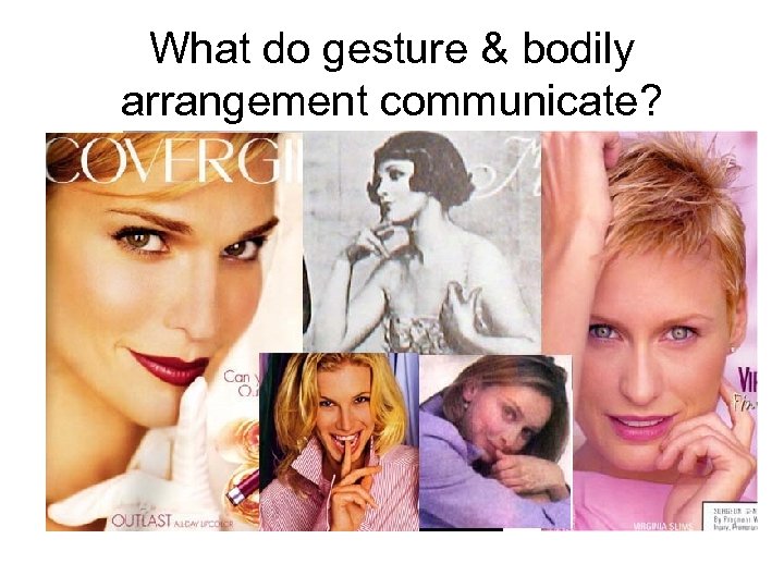 What do gesture & bodily arrangement communicate? 
