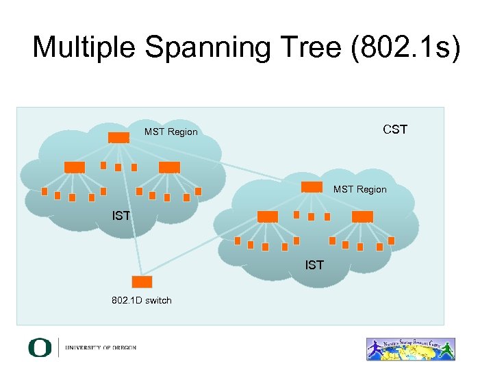Multiple Spanning Tree (802. 1 s) CST MST Region IST 802. 1 D switch