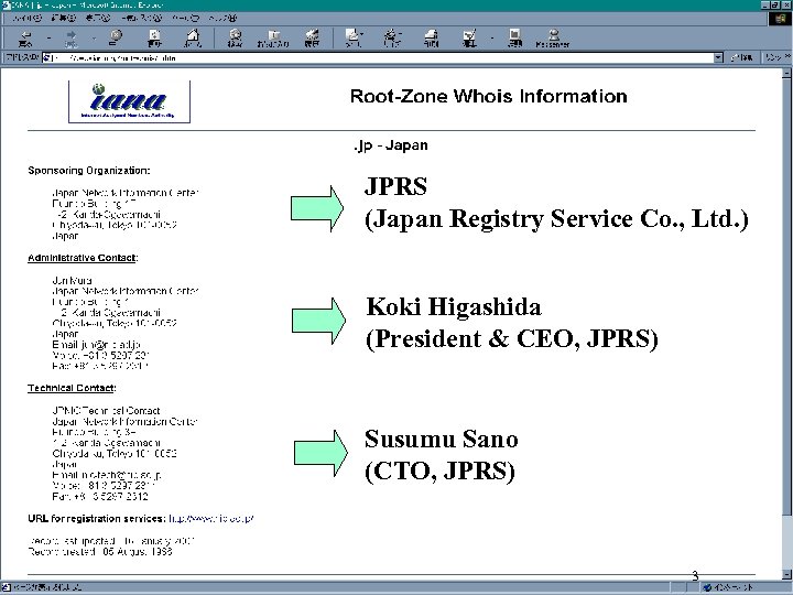 JPRS (Japan Registry Service Co. , Ltd. ) Koki Higashida (President & CEO, JPRS)