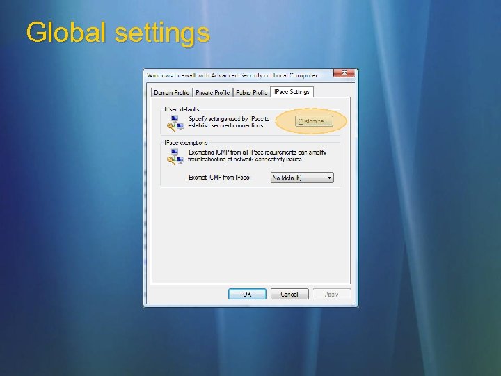 Global settings 