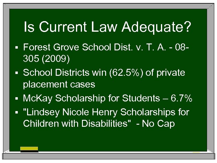 Is Current Law Adequate? Forest Grove School Dist. v. T. A. - 08305 (2009)