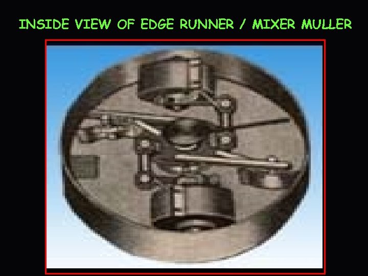 INSIDE VIEW OF EDGE RUNNER / MIXER MULLER 