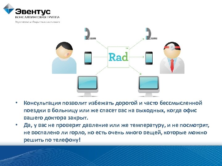  • Консультация позволит избежать дорогой и часто бессмысленной поездки в больницу или же