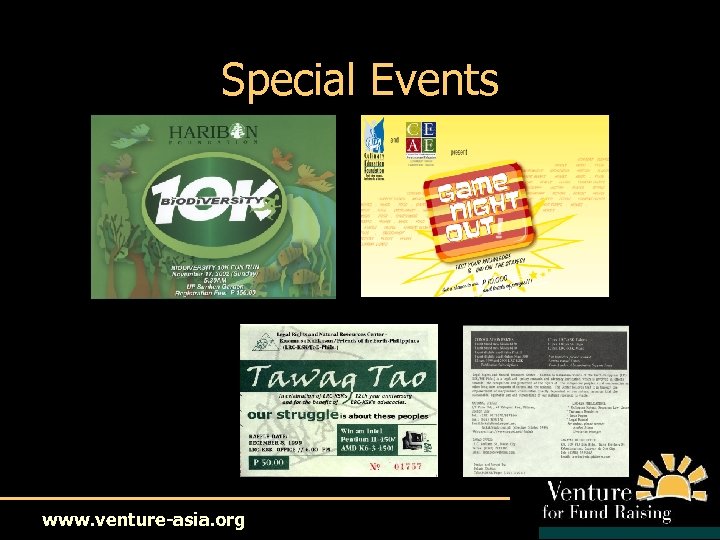 Special Events www. venture-asia. org 