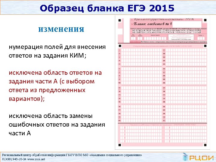 Форма егэ