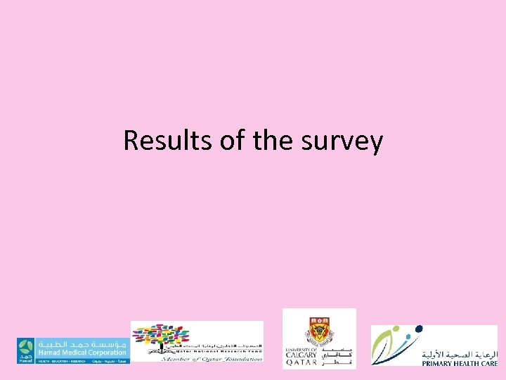 Results of the survey 