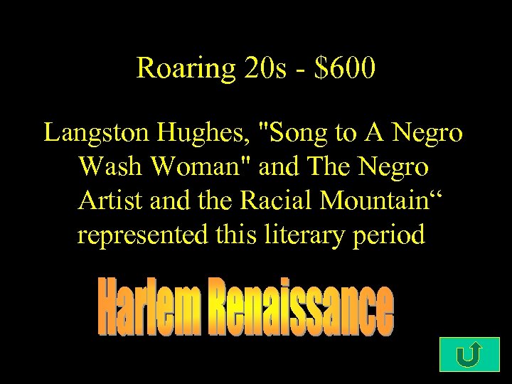 Roaring 20 s - $600 Langston Hughes, "Song to A Negro Wash Woman" and