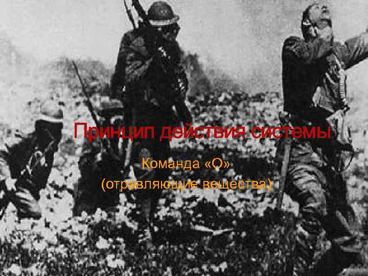 Принцип действия системы Команда «О» (отравляющие вещества) 