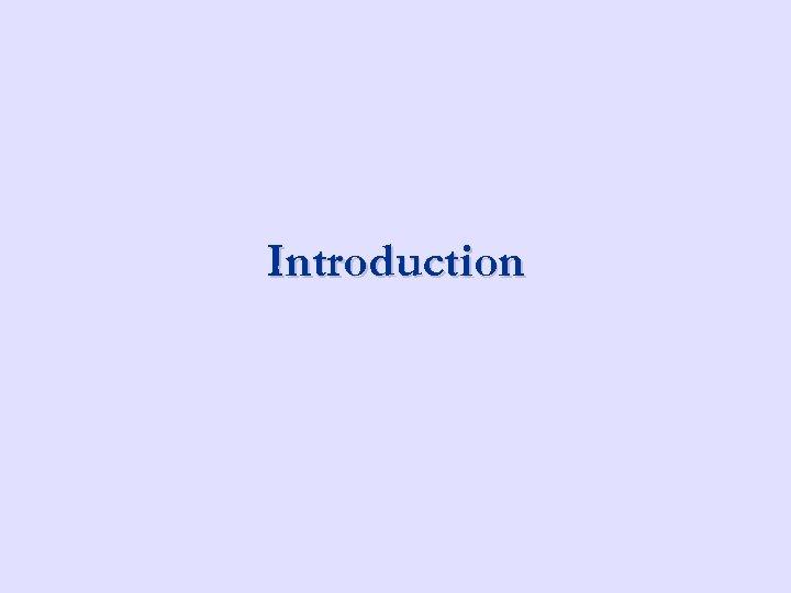 Introduction 