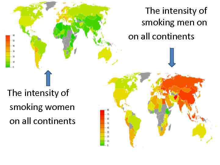  • smokin • The intensity of smoking women on all continents The intensity