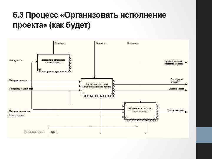 6. 3 Процесс «Организовать исполнение проекта» (как будет) 