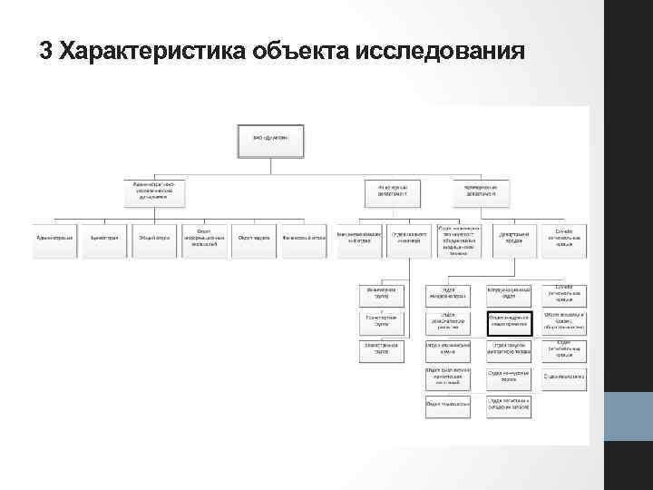 3 Характеристика объекта исследования 