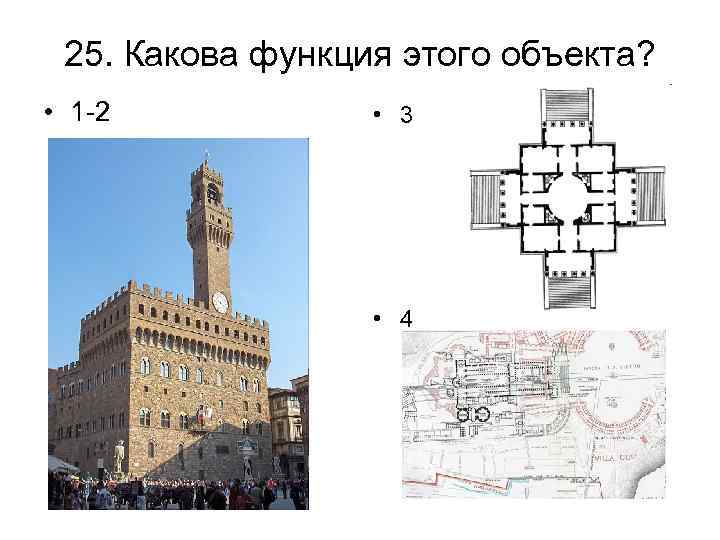 25. Какова функция этого объекта? • 1 -2 • 3 • 4 