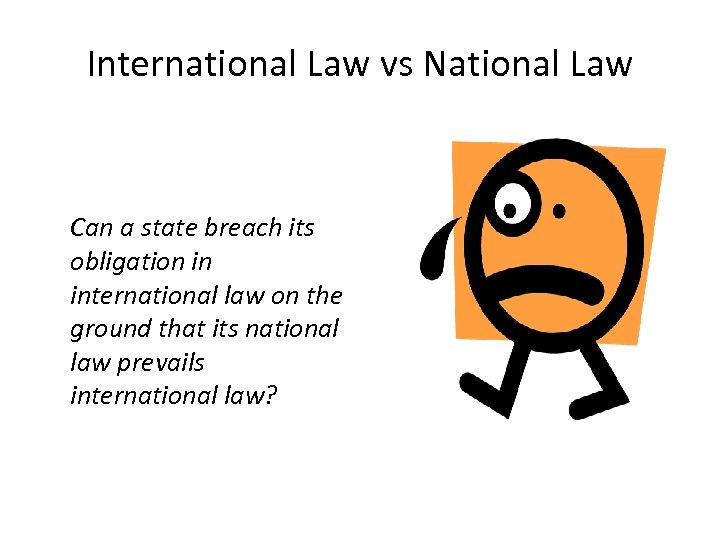 International Law vs National Law Can a state breach its obligation in international law