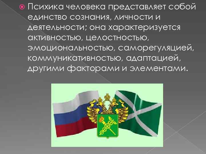  Психика человека представляет собой единство сознания, личности и деятельности; она характеризуется активностью, целостностью,