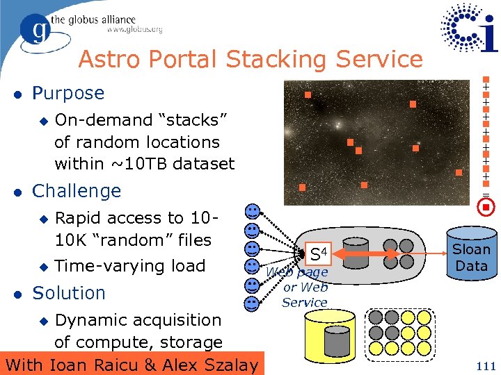 Astro Portal Stacking Service l u l On-demand “stacks” of random locations within ~10