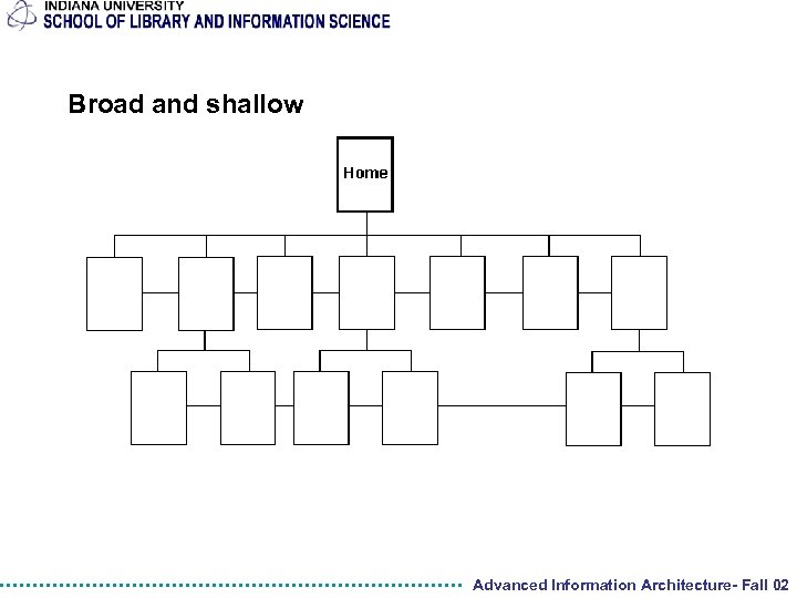 Broad and shallow Advanced Information Architecture- Fall 02 