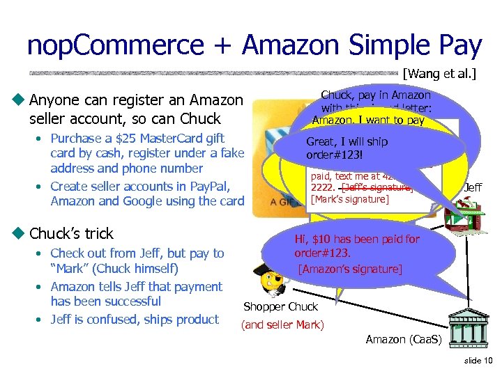 nop. Commerce + Amazon Simple Pay [Wang et al. ] u Anyone can register