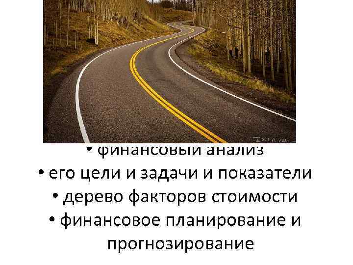  • финансовый анализ • его цели и задачи и показатели • дерево факторов