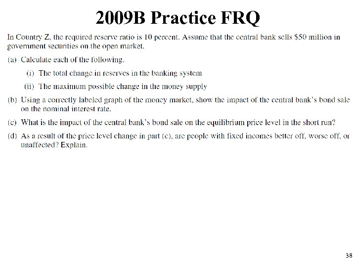 2009 B Practice FRQ 38 