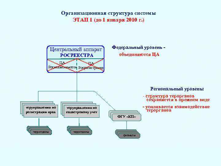 Схема организационной структуры росреестра