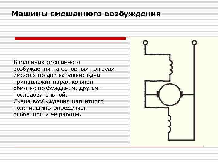 Генератор со смешанным возбуждением представлен схемой