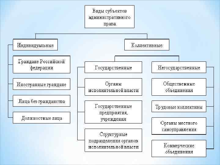 Индивидуальные субъекты виды