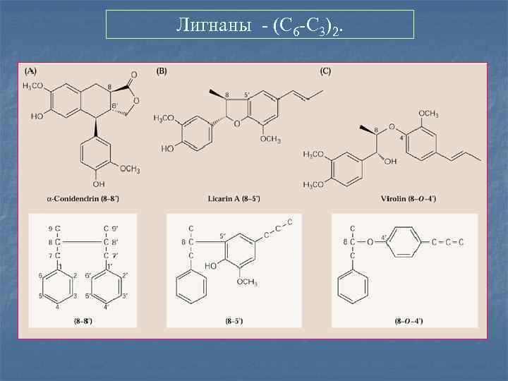 Лигнаны - (С 6 -С 3)2. 