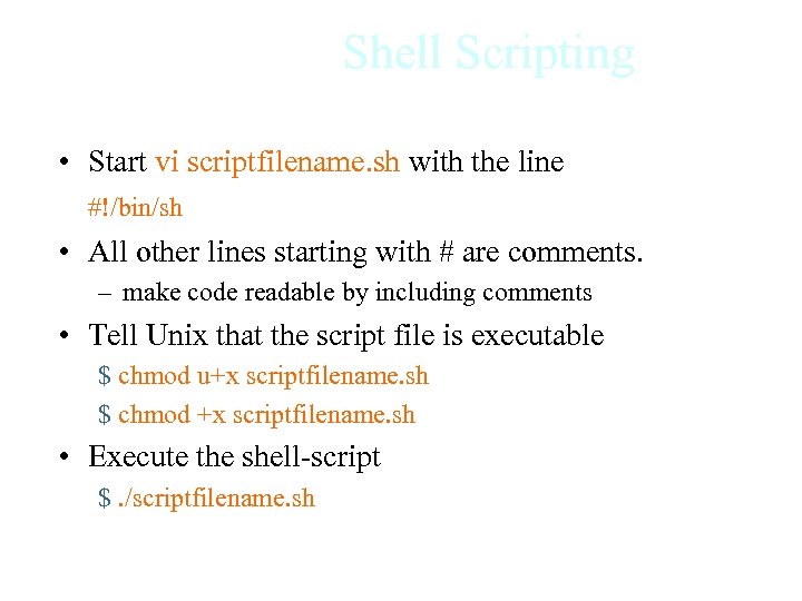 make script executable chmod
