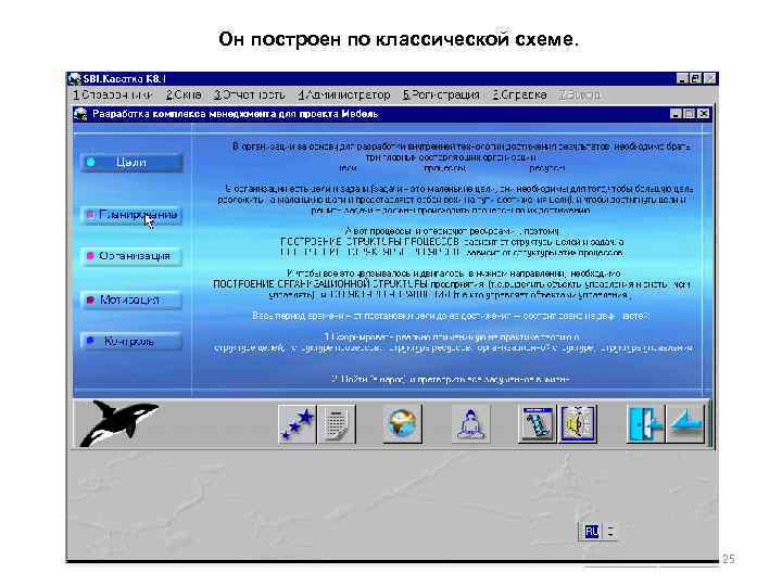 Он построен по классической схеме. 25 
