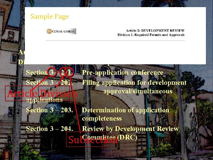 Sample Page Formatting Example Article 3 Development Review Division 2 General Development Review Procedures