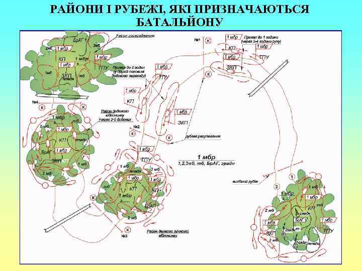 РАЙОНИ І РУБЕЖІ, ЯКІ ПРИЗНАЧАЮТЬСЯ БАТАЛЬЙОНУ 