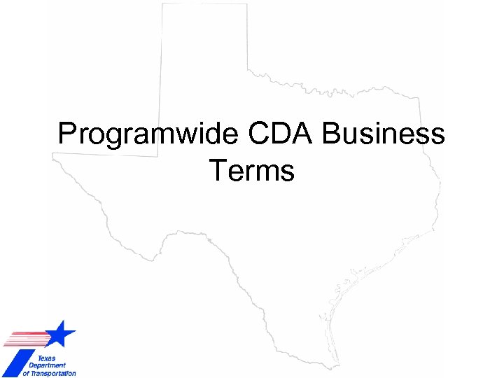 Programwide CDA Business Terms 